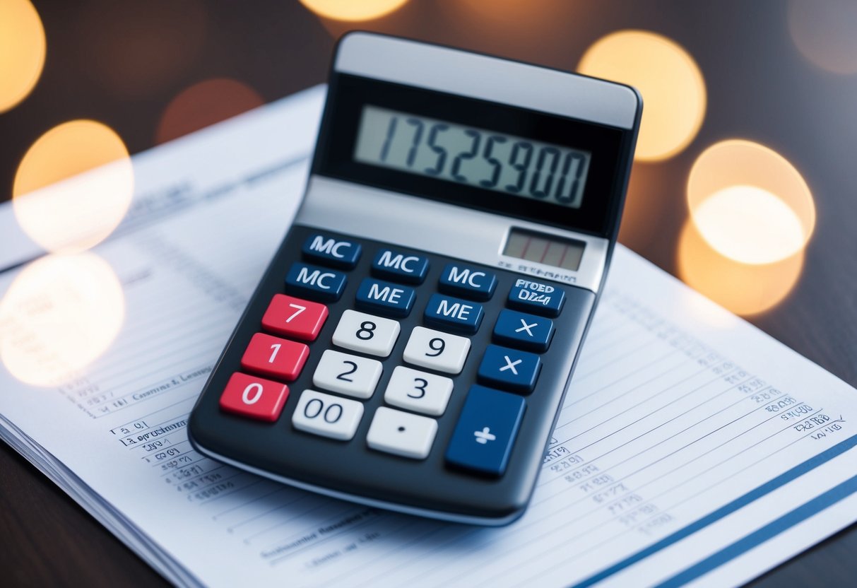 A calculator with gift tax rate exemptions and special considerations displayed on the screen